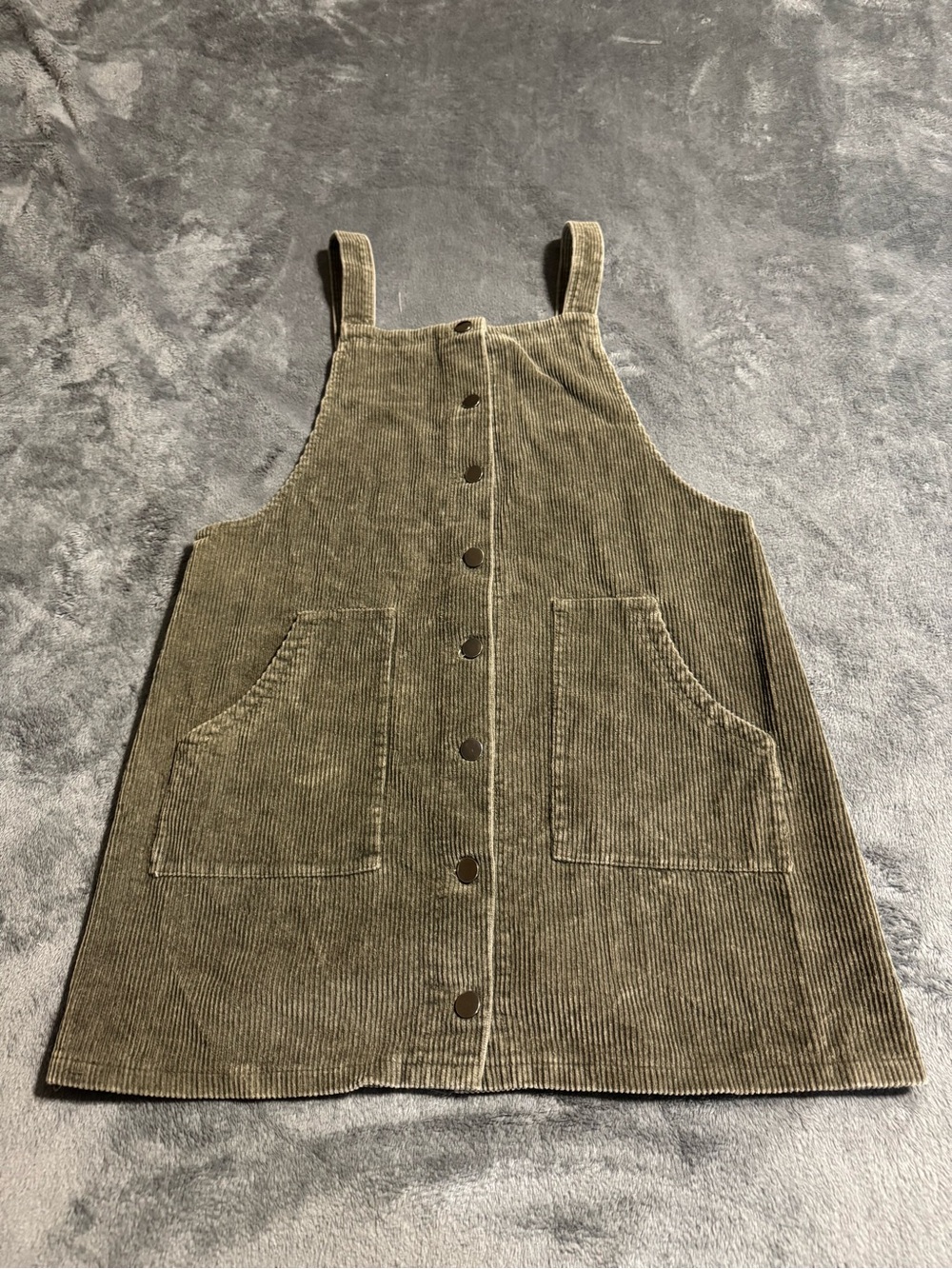 She + Sky Green Corduroy Overall Dress Size Large